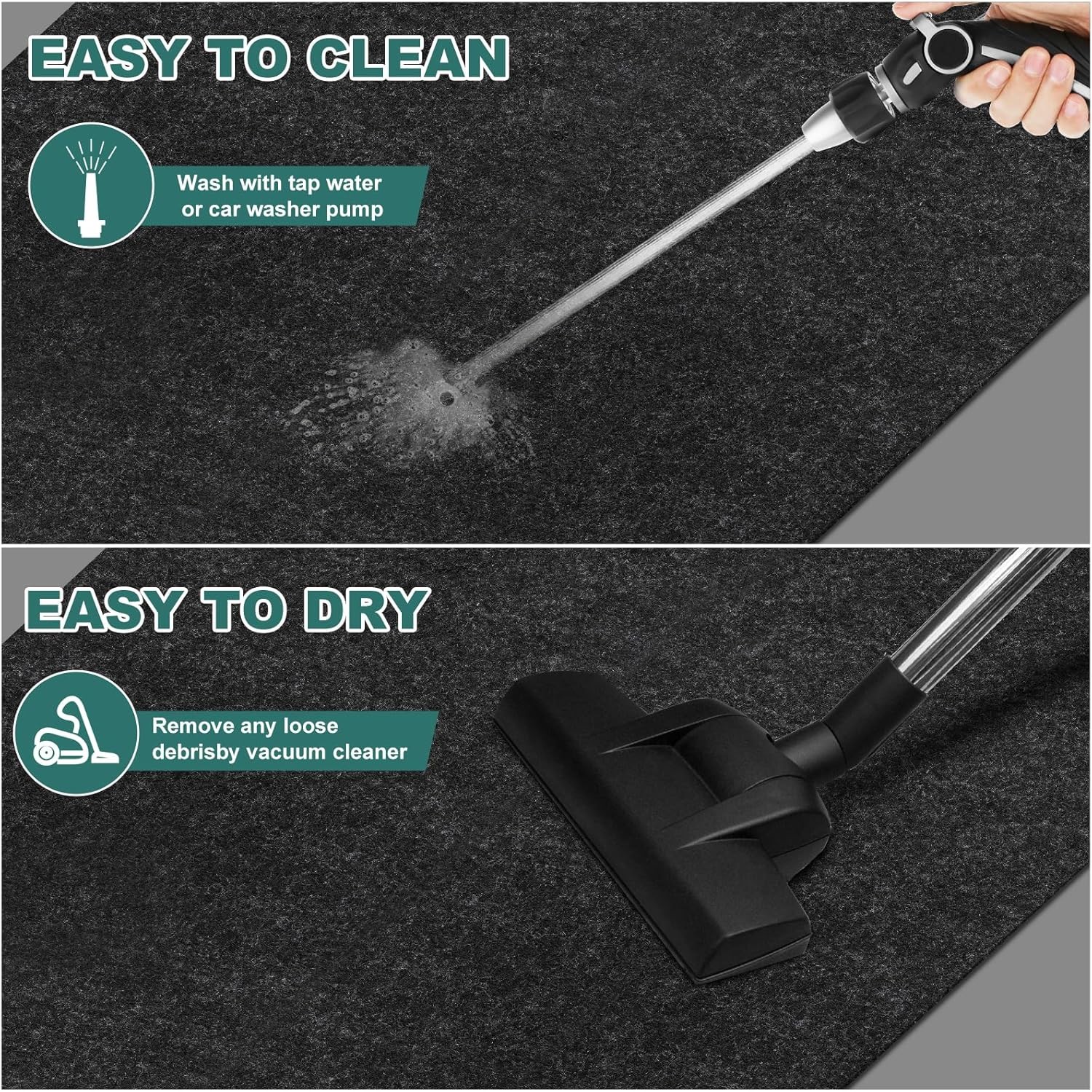 22FTx 8’10” Multi-Purpose Garage Protect Floor Mat Absorbent Oil Pad Parking Mat