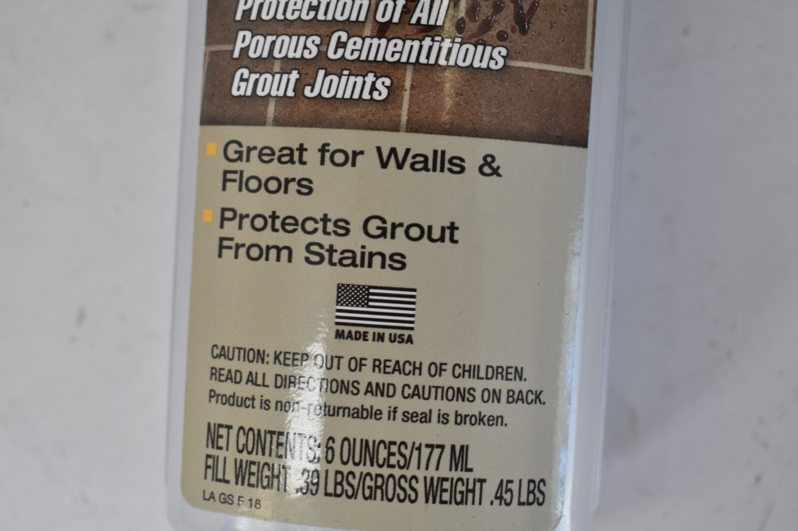 Miracle Sealants Grout Sealer Tile Joint Protector w Brush Tip 6oz Bottle