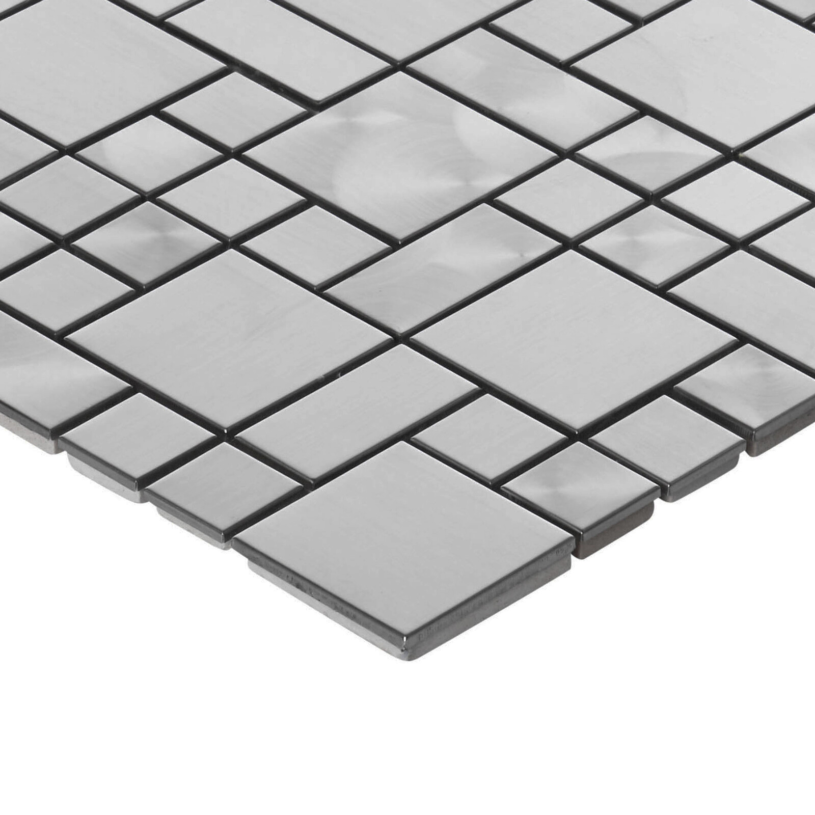 1 SF- Stainless Steel Metal pattern Mosaic Tile Kitchen Backsplash Wall Sink Spa