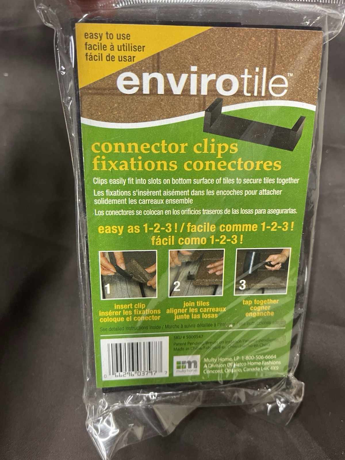 Envirotile Connector Clips Lot of 78 (6 and 1/2 packs) All Brand New