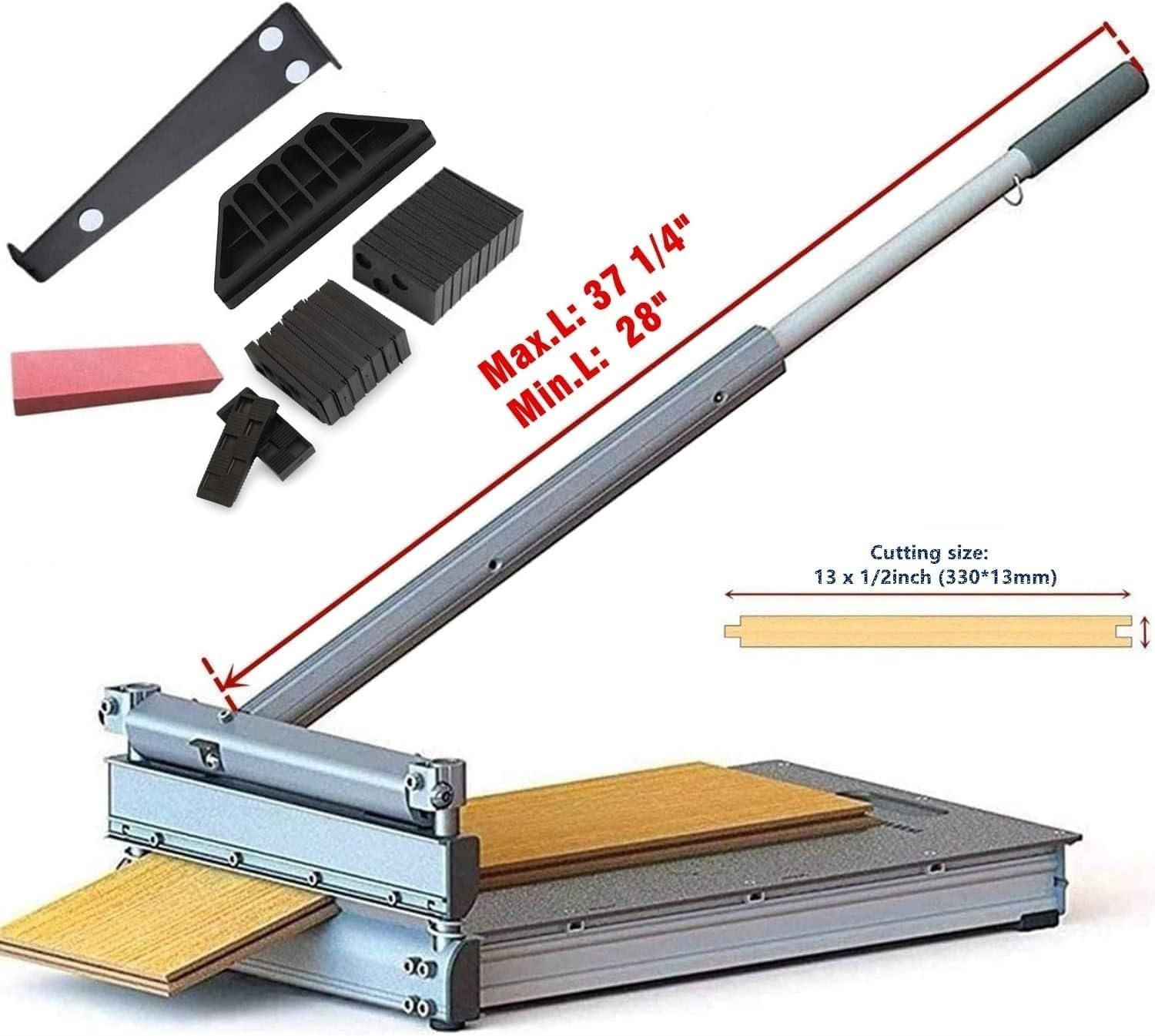 13″ Pro Laminate/Vinyl Floor Cutter with Floor Installation Kit, 15°/30°/ 45° In