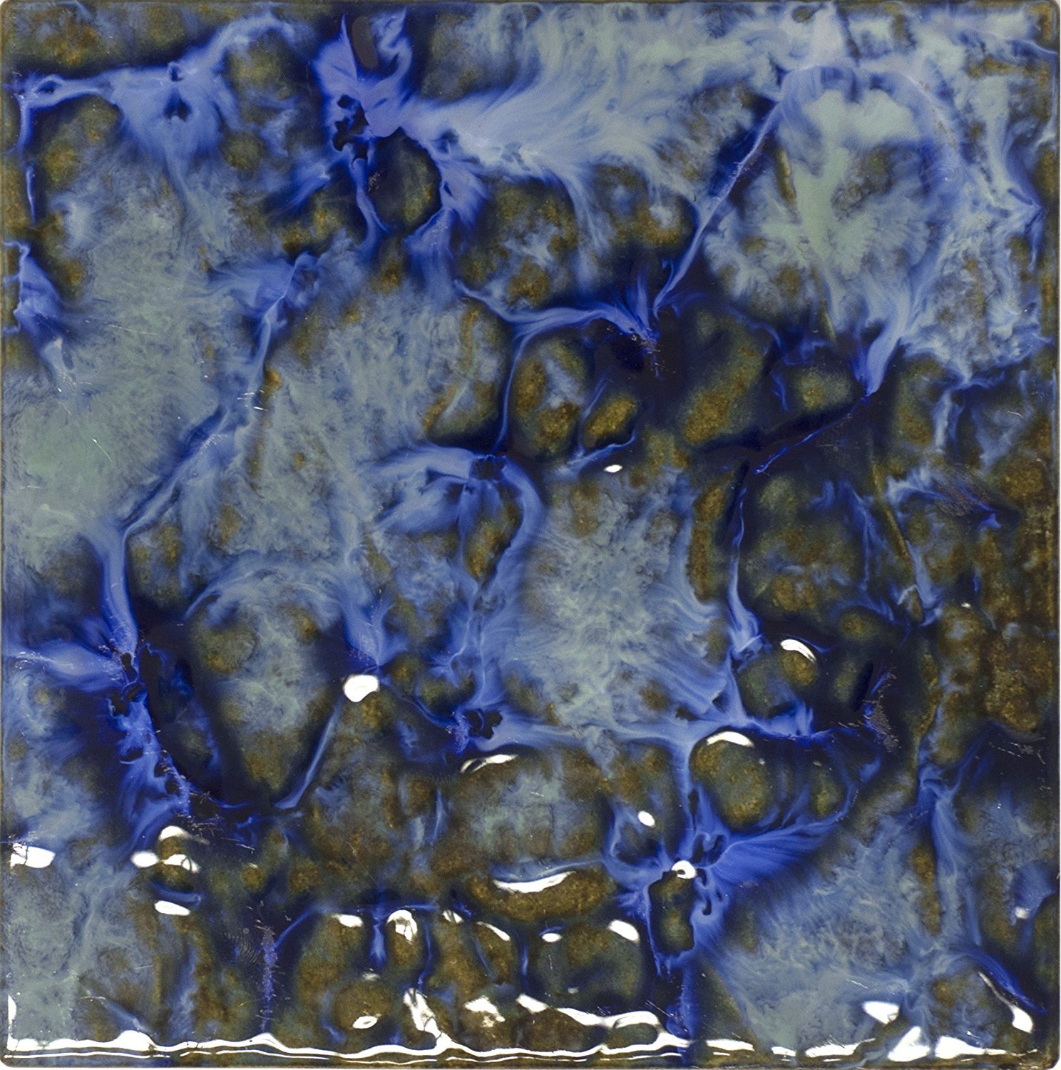 Fujiwa Porcelain glazed Swimming Pool Waterline Tile LUNAR-671 BlueBlend 6×6 2SQ
