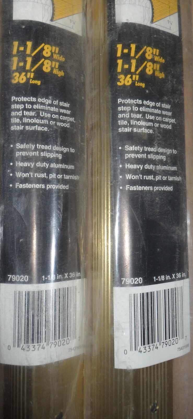 Stair Edging 1 1/8″ x 1 1/8″ x 36″ various lot of 3
