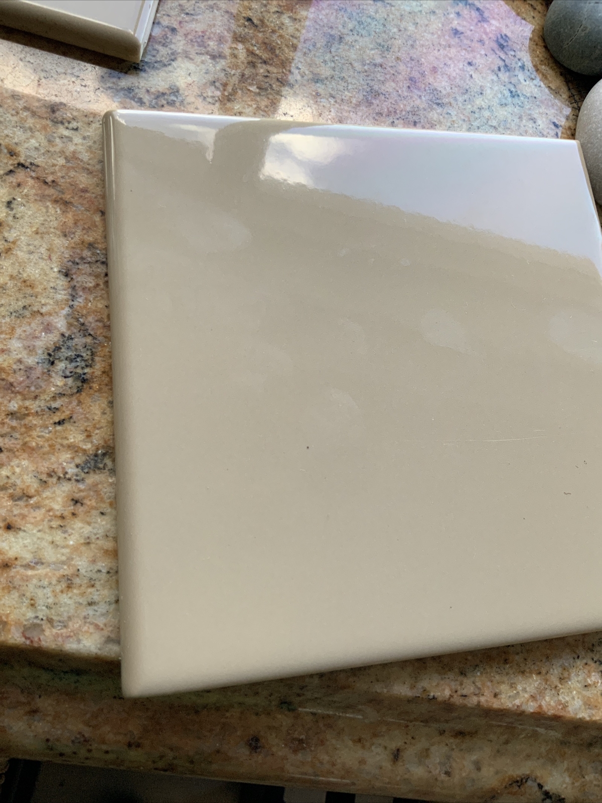 6″ X 6″ BULLNOSE COLOR CAMEL BRIGHT BY US CERAMIC TILE/ROCA TILE–PRICE PER PC