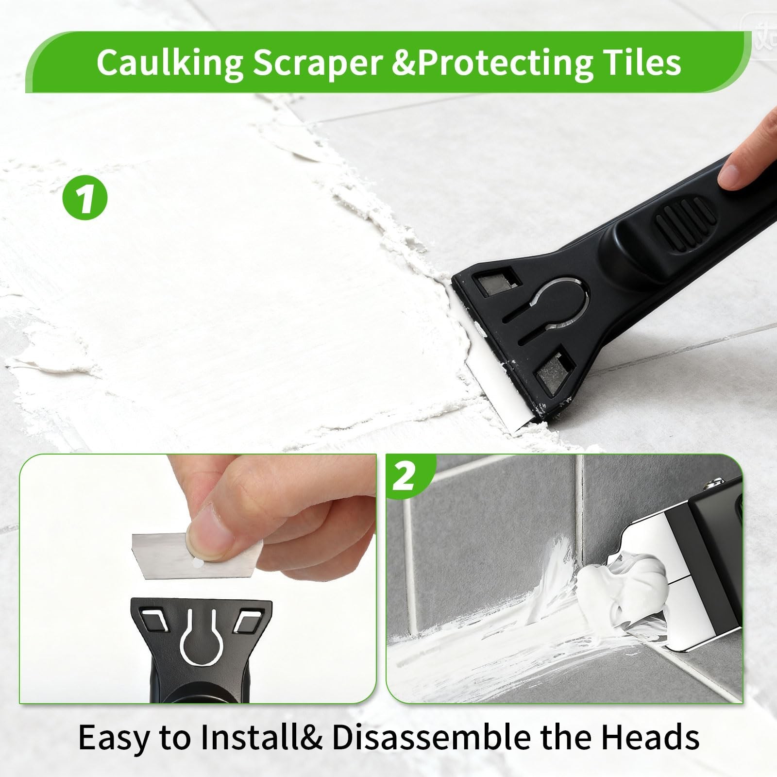 6 in 1 Silicone Caulking Tool Kit Caulking Grout Removal Sealant Finishing To…