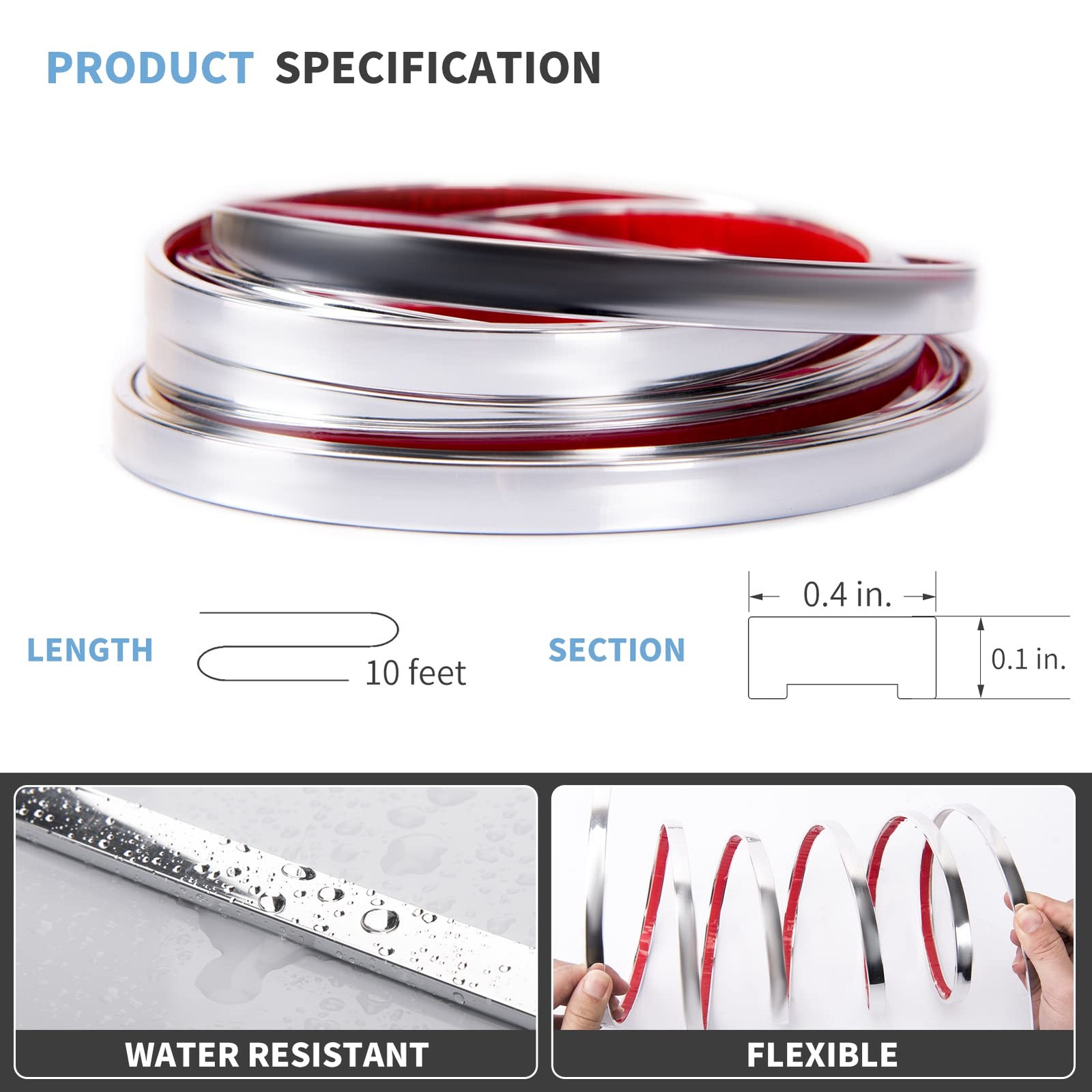 Art3d 10 Ft Peel And Stick Flexible Vinyl Tools & Home Improvement