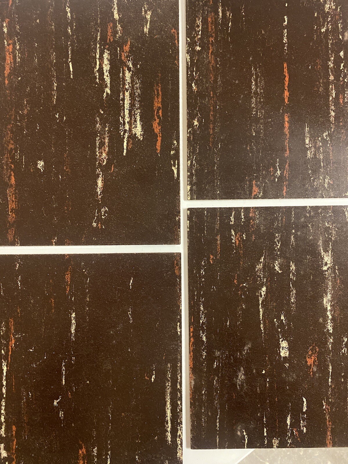 New Old Stock Armstrong Asphalt Tiles Mid Century Brown Pattern