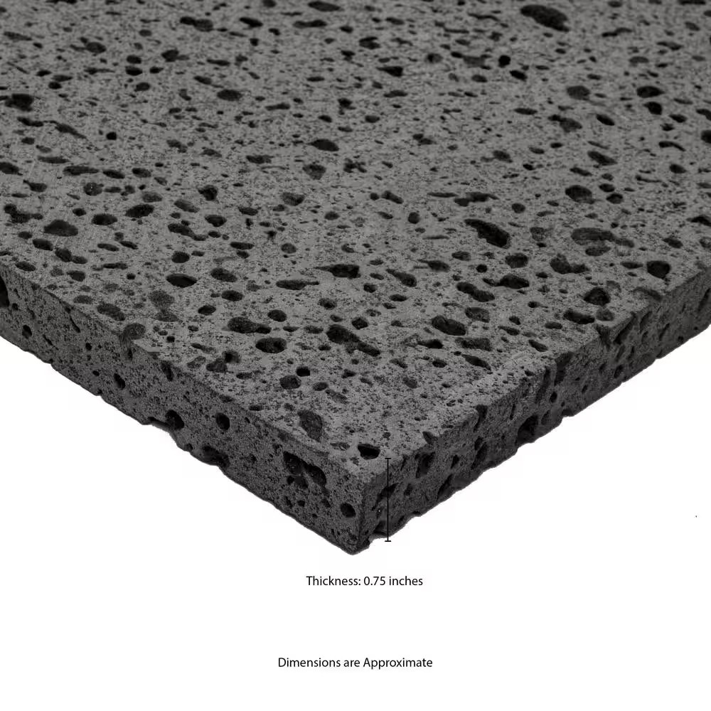 Lava Stone 12 In. X 18 In. X 2 Cm Rough Honed Basalt Floor Tile Paver (1.5 Sq. F