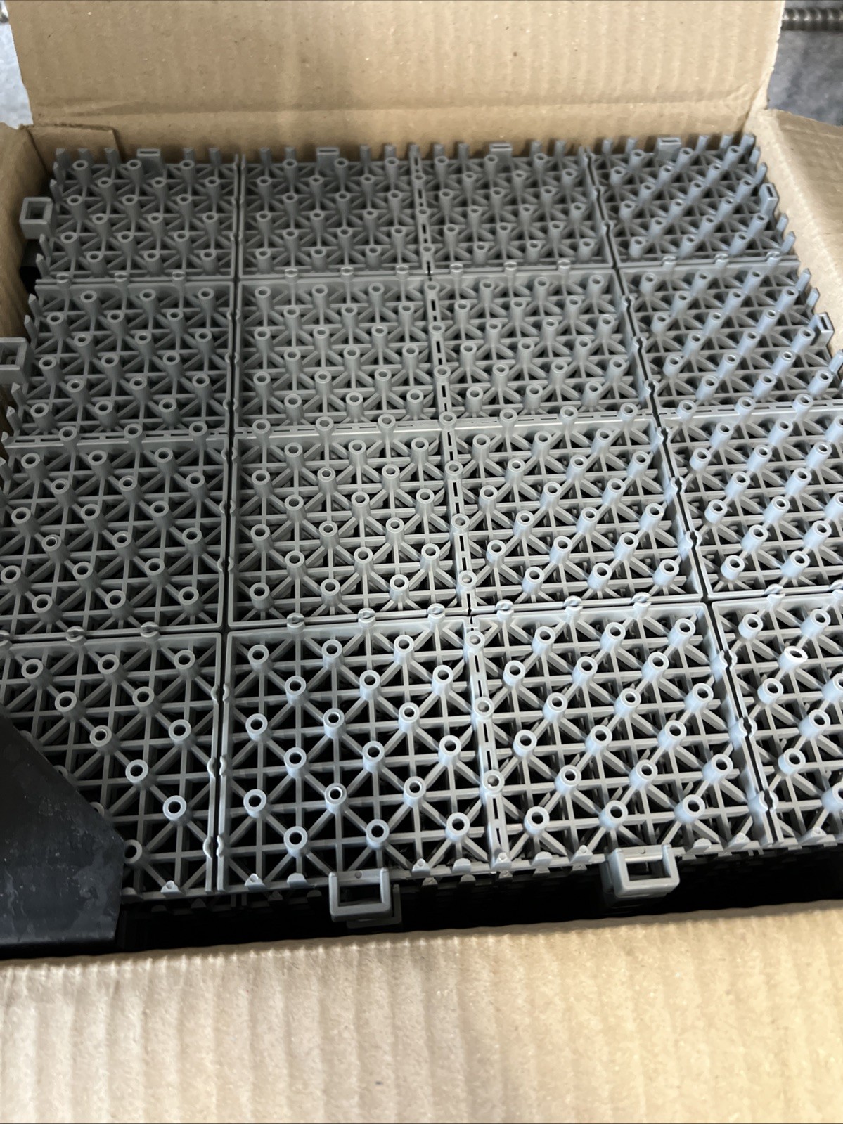 Outdoor Modular Deck Tiles, Interlocking, Slip-Resistant, Self-Draining. Cross S