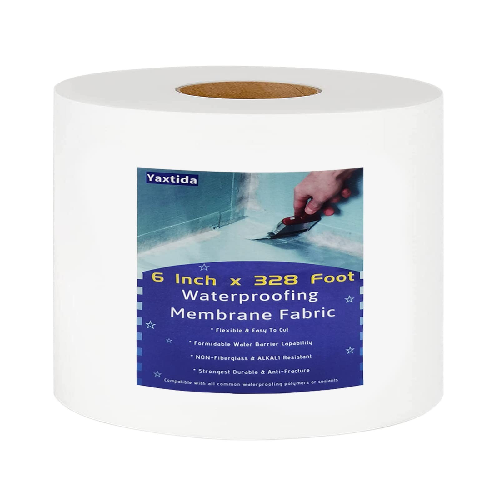 6 Inches X 328 Feet Waterproofing Membrane Anti Fracture Fabric, Reinforcing …