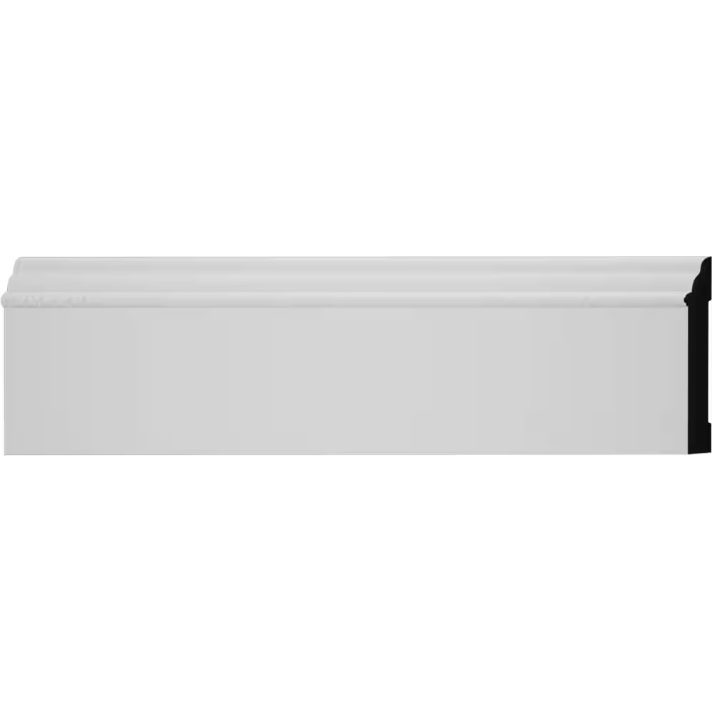 Creations Series 6616 7/16 In. X 3-1/4 In. X 8 Ft. PVC Composite White Base Mold