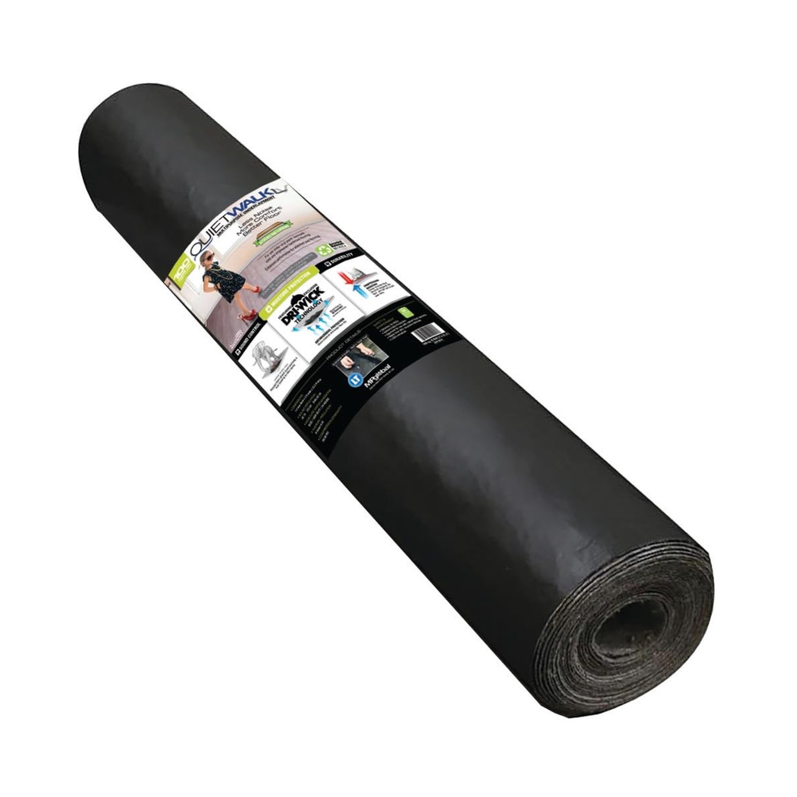 QuietWalk LV 360 Sq Ft Flooring Underlayment for Luxury Vinyl, Laminate & Eng…