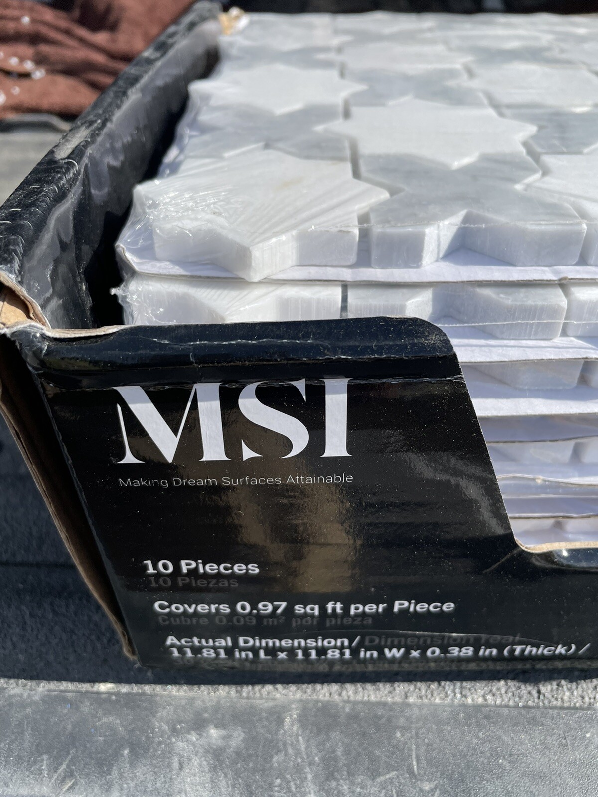 New 1 Box (10 Pcs) MSI Vera Anne Pattern 11”x11” , 10 Mm Thick