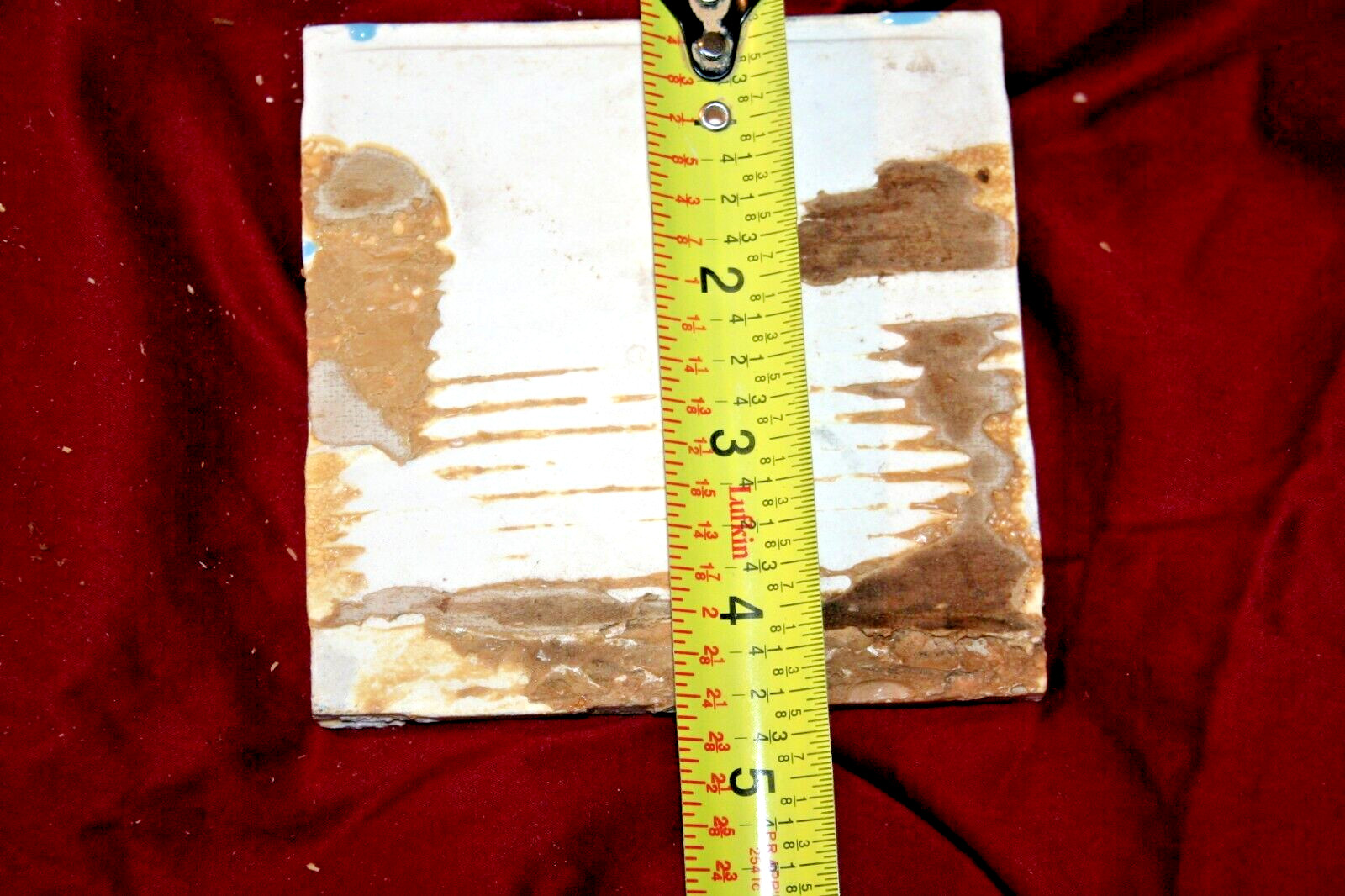 1 (one) Tile Vintage Ceramic Blue Bullnose Wall Tile 4 3/8” Bathroom Kitchen
