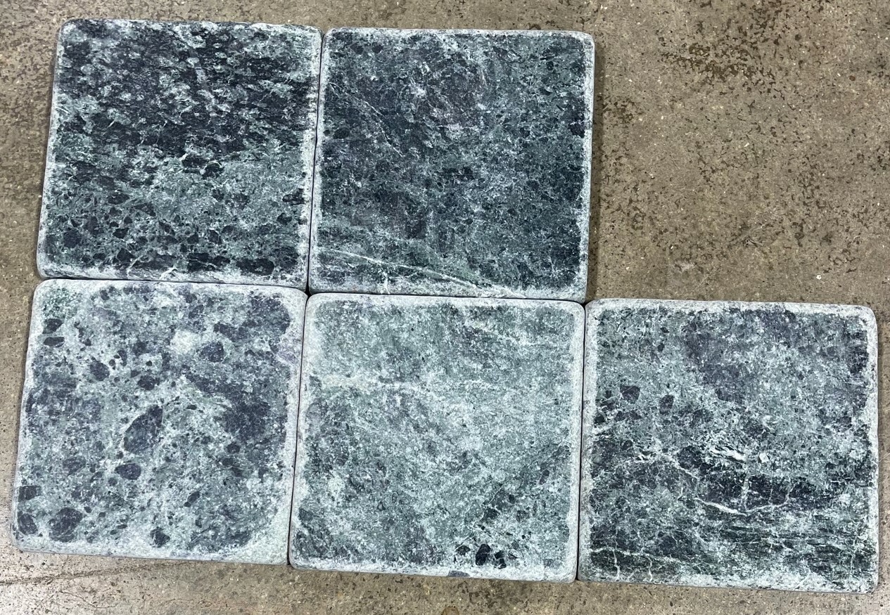 Tile Verde Forest Green Remodel Natural Stone About 4×4 10 Tiles