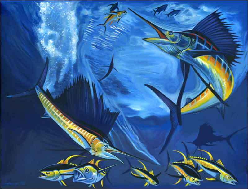Sailfish Accent & Decor Tile Fernando Agudelo Sea Life Art FAA016AT