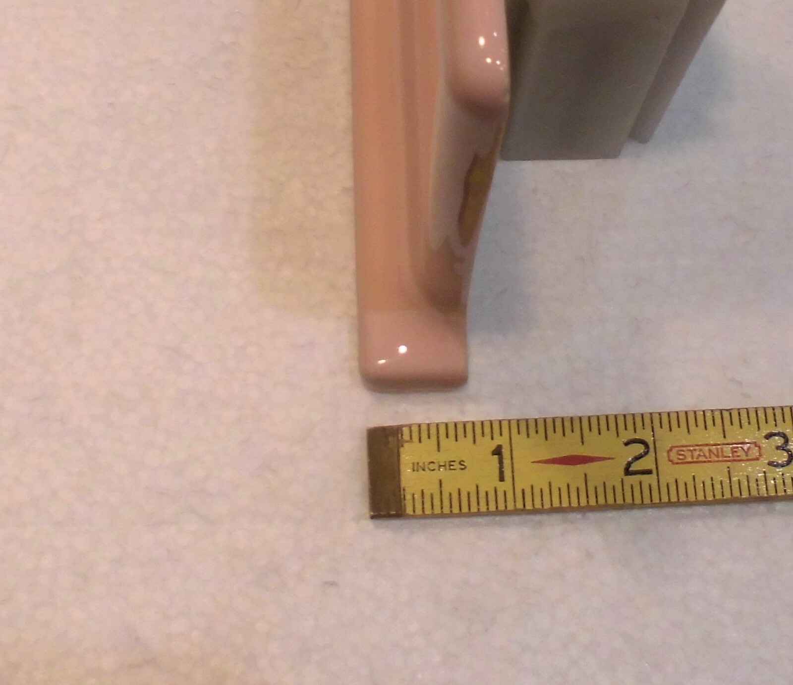 1 pc. *Pink Mist* Finish Corner Bullnose Top cove/base Ceramic Tile 3.75″ X 6.5″
