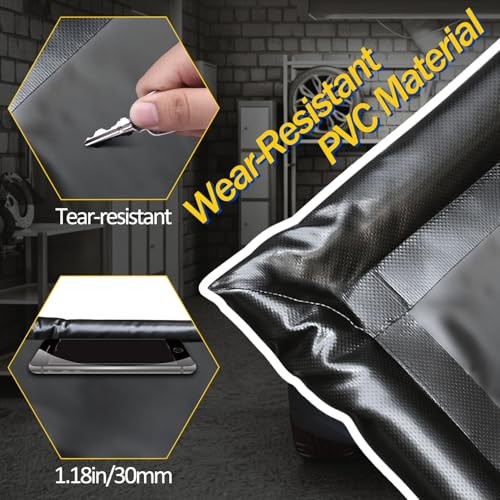 (7’9″× 18′ Waterproof Garage Floor Mat for Cars SUVs Trucks | Easy to Clean,