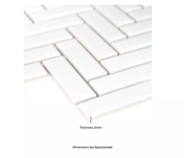 MSI Retro Herringbone Bianco 11″ x 12″ Porcelain Mosaic Tile (13.8 sq. ft. case)