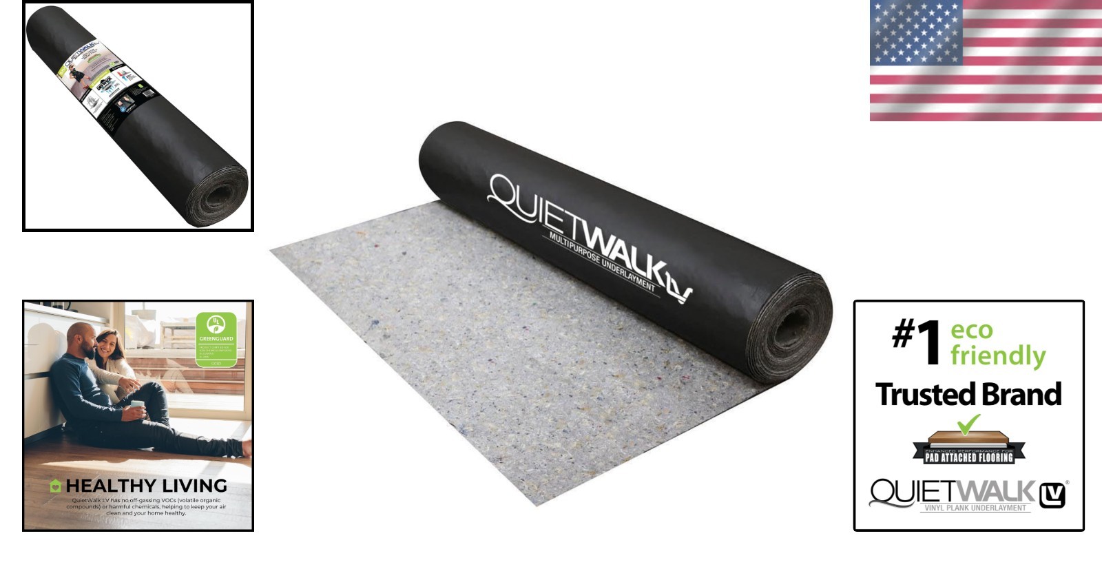 360 Sq Ft Flooring Underlayment for Vinyl & Laminate – Sound & Moisture Prote…