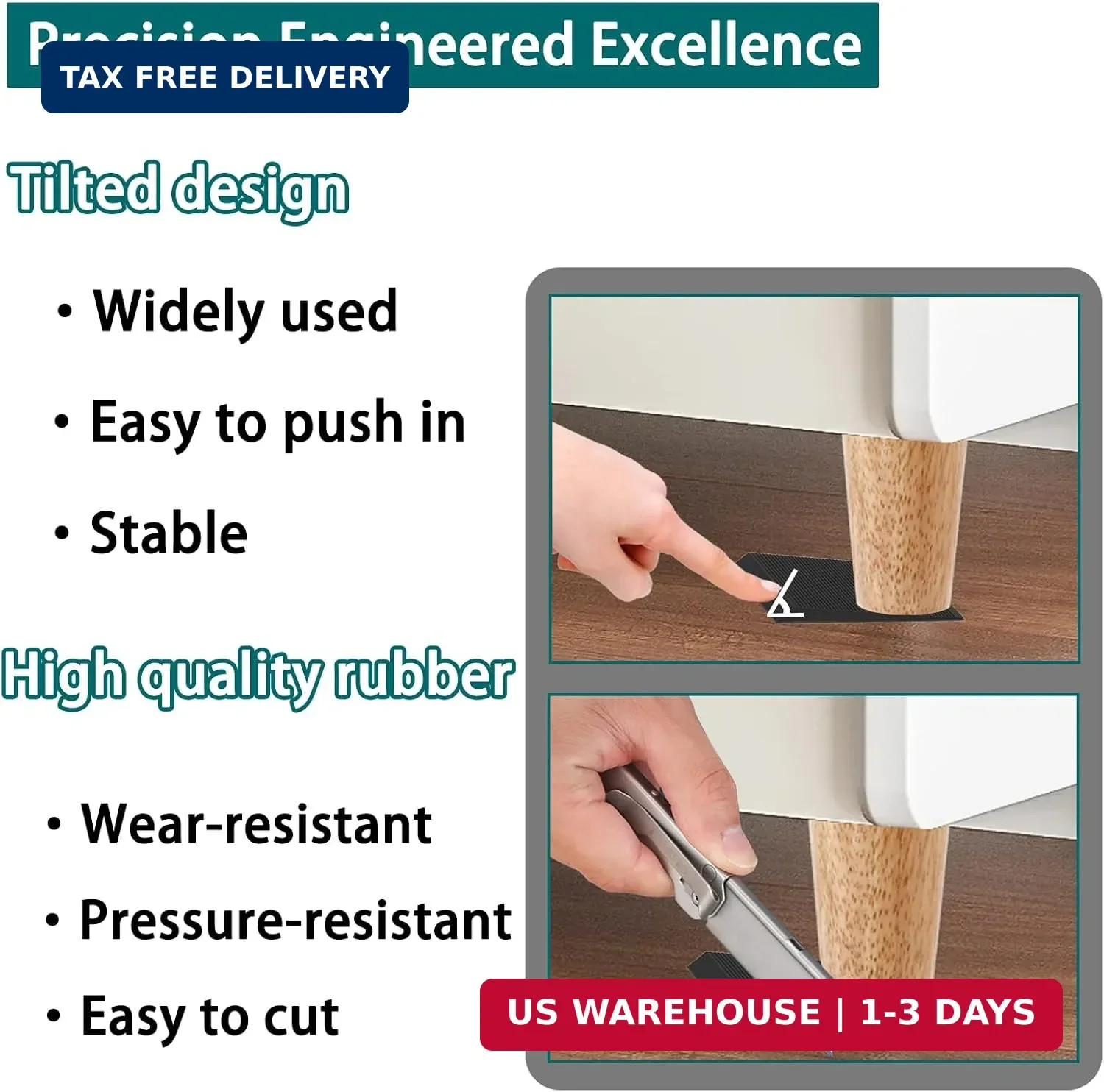 Furniture Levelers, 30Pcs Flexible Multi-Purpose Rubber Shims for Leveling – Pre