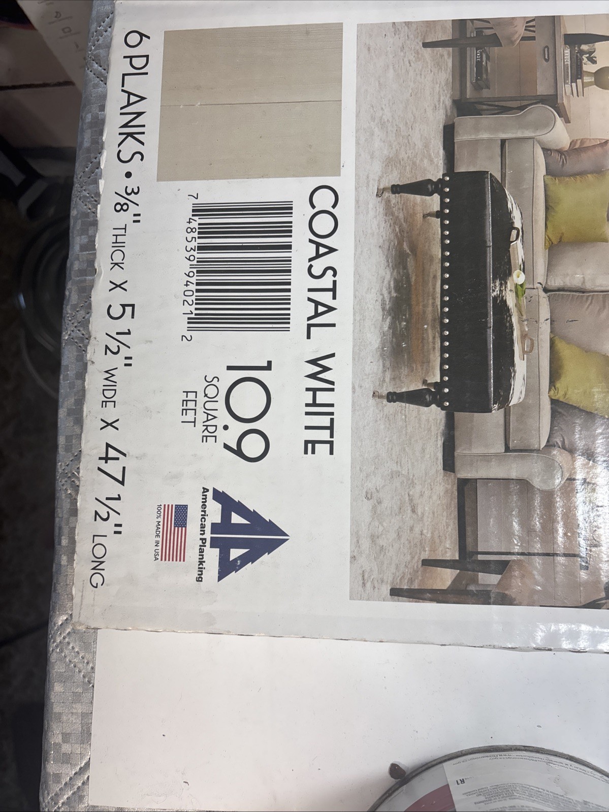 AMERICAN PLANKING BRAND COASTAL WHITE 10.9 SQUARE FEET 6 PLANKS WALL BOARDING