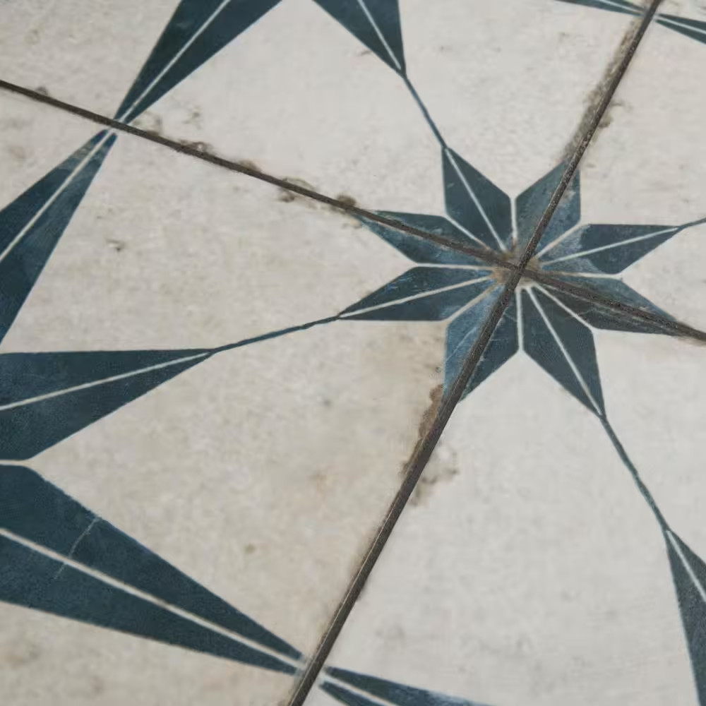 Kings Star Blue 17-5/8 In. X 17-5/8 In. Ceramic Floor and Wall Tile (10.95 Sq. F