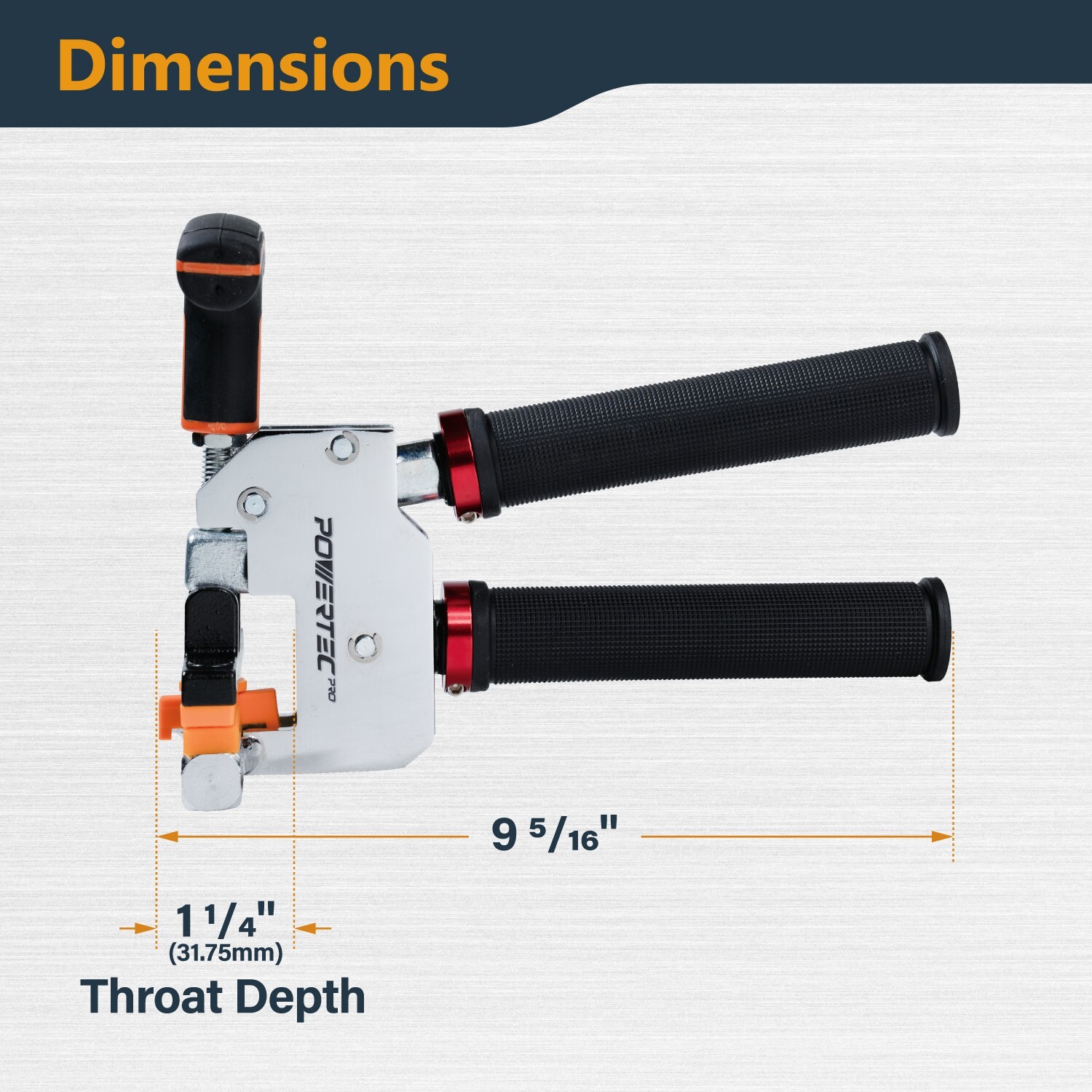 POWERTEC PRO Large Format Tile Breaker – 1-1/2″ Throat, Breaks Tile Up to 9/16″
