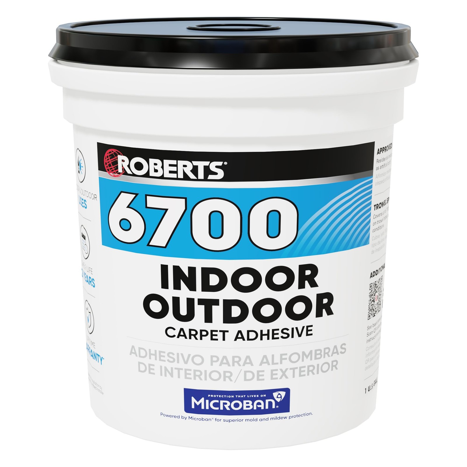ROBERTS 6700-1 1 Gallon Indoor/Outdoor Carpet/Artificial Turf 1 Gallon, White