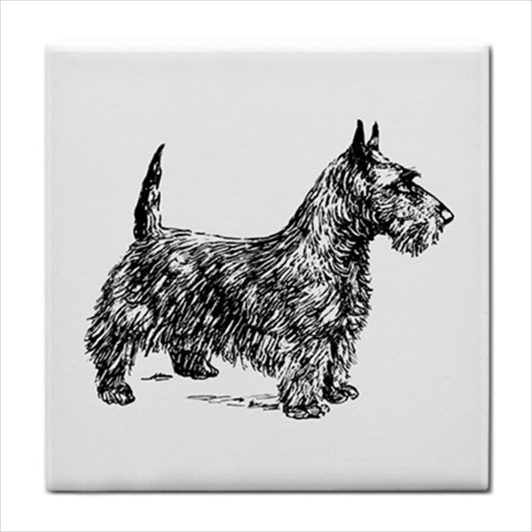 Dogs Ceramic Tile Set Of 16 Backsplash 4.25″ Tiles Home Decor Dog Breed Art