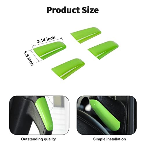 for Jeep JL A&B Pillar Grab Handles Trim Cover for 2018-2023+ Jeep Green