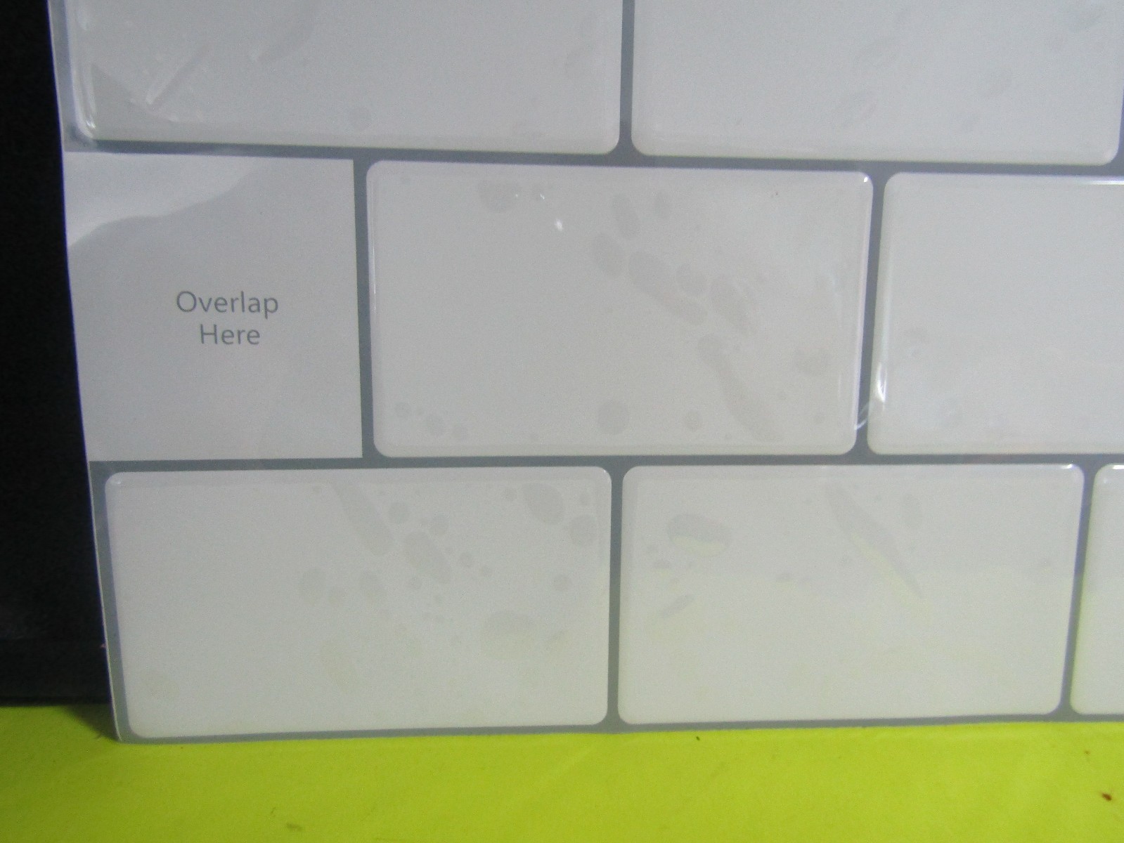 Art3d Peel & Stick Plastic Backsplash Wall Tile 10 Sheets 12″ x 12″ Warm White