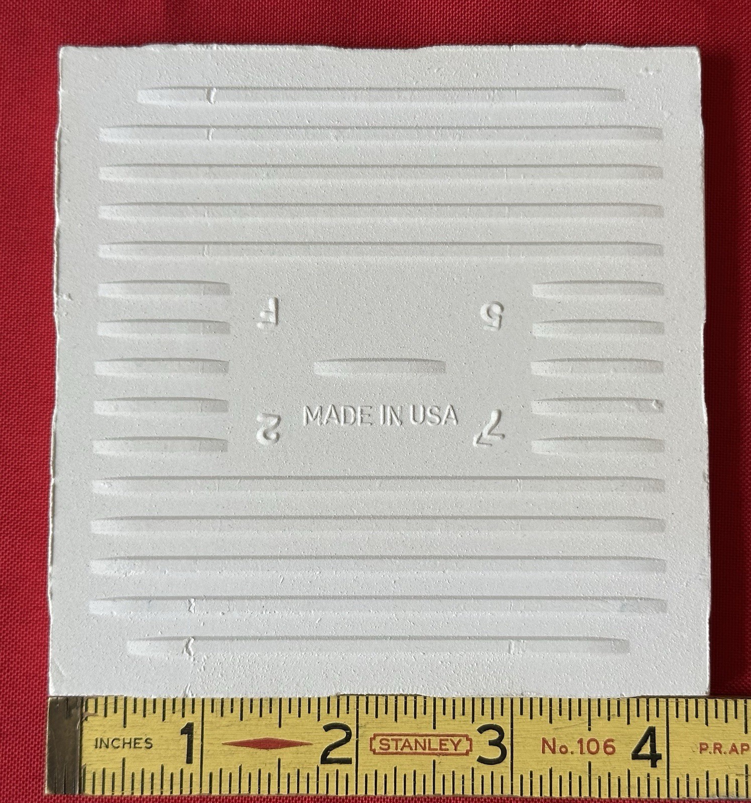 1 pc. Bright White 4-1/4″ Crystal Glazed Ceramic Tile by Monarch Tile Co. NEW