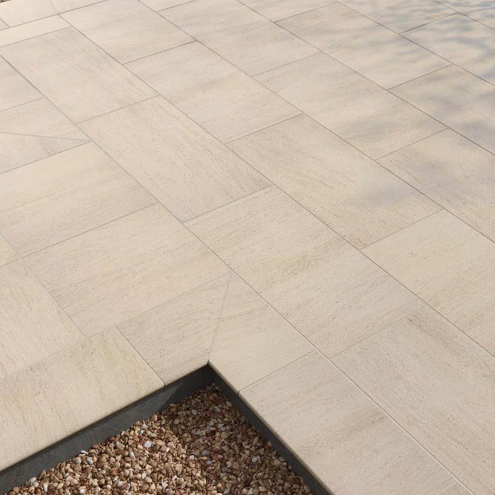 Living Style Beige 2 Cm. X 18 In. X 36 In. Matte Porcelain Stone Look Paver (9 S