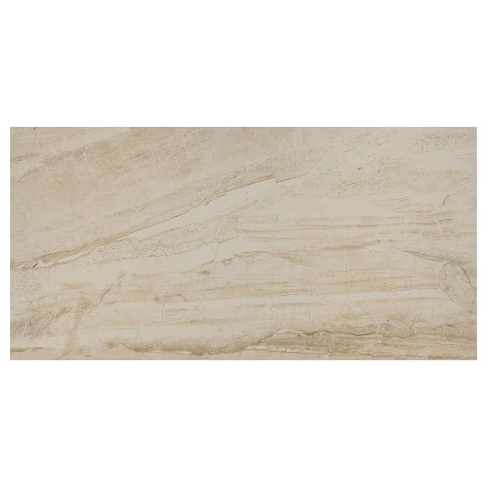 Vigo Beige 12 In. X 24 In. Matte Ceramic Stone Look Floor and Wall Tile (16 Sq.