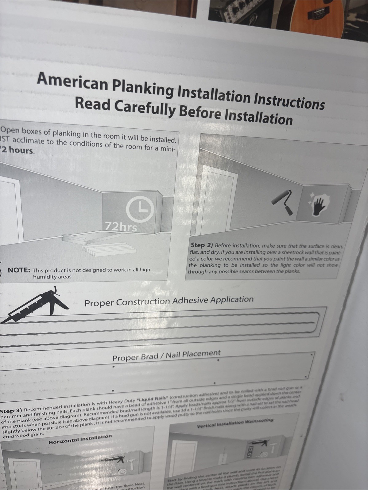 AMERICAN PLANKING BRAND COASTAL WHITE 10.9 SQUARE FEET 6 PLANKS WALL BOARDING