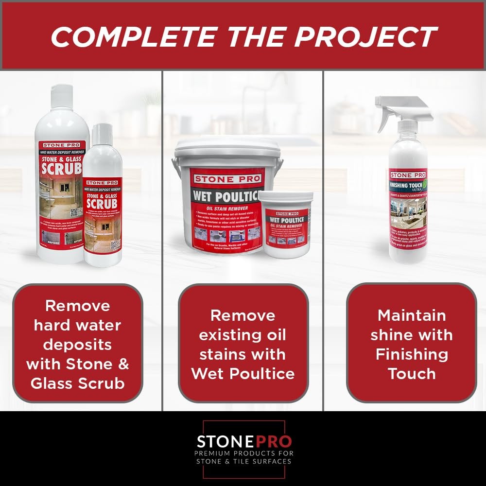 Stone Pro – Porous Pro Sealer (1 Pint – 16 Fl Oz) (for Sealing Travertine, Limes
