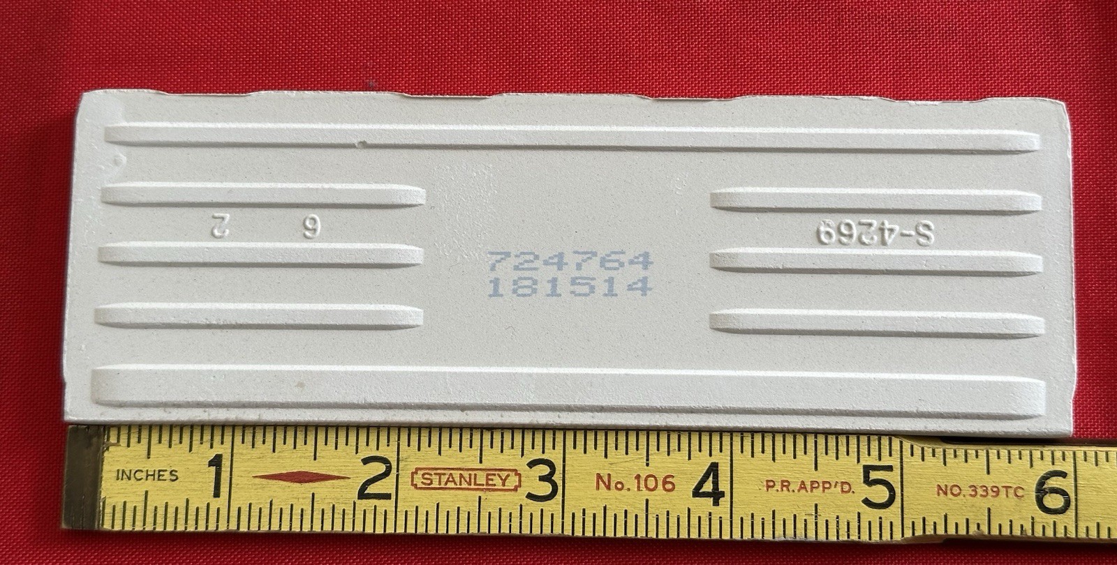 1 pc. Fawn Beige: Glossy Ceramic Surface Bullnose Trim Flat Tiles: Light Brown