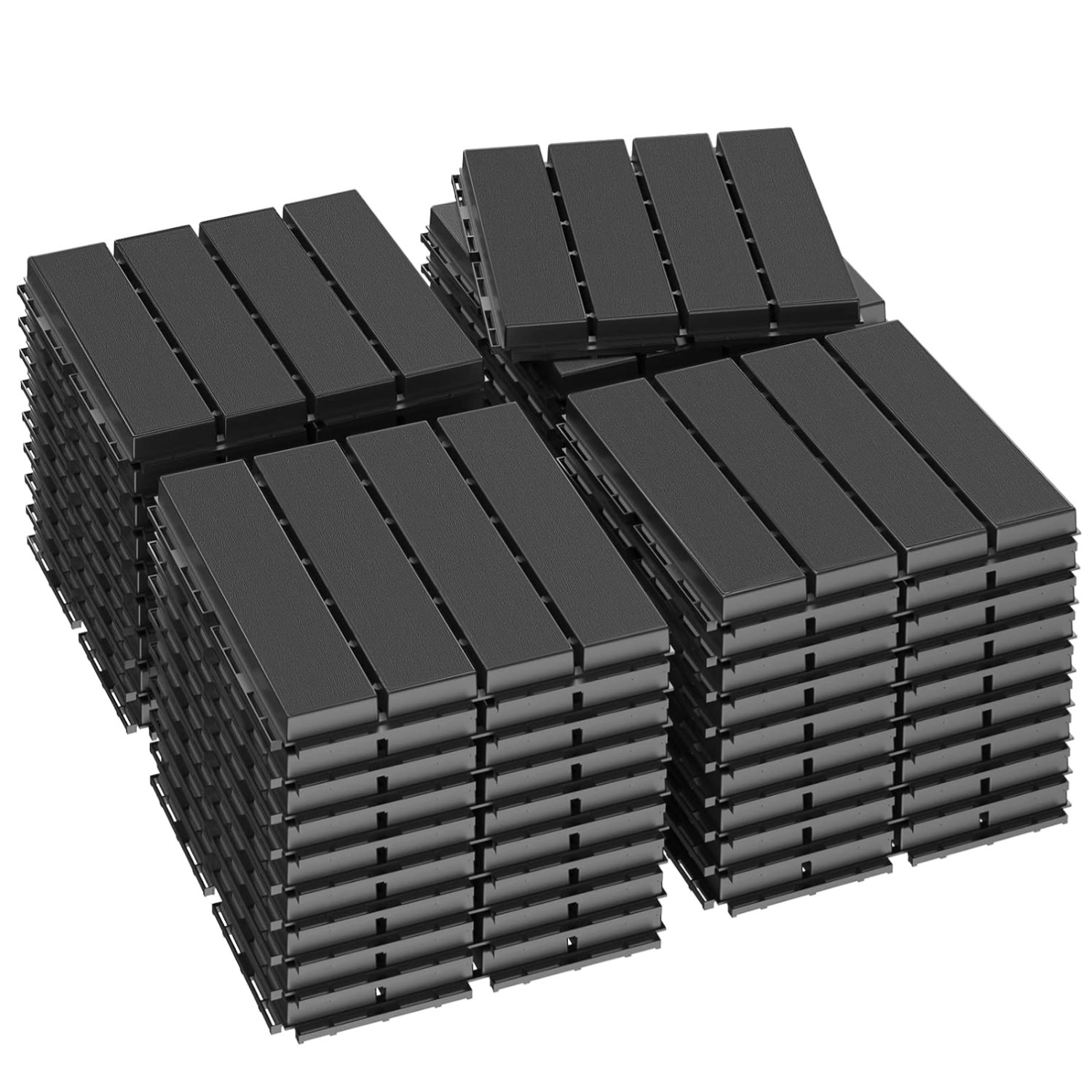 Dark Grey Interlocking Deck Tiles, 36 Pack, Waterproof
