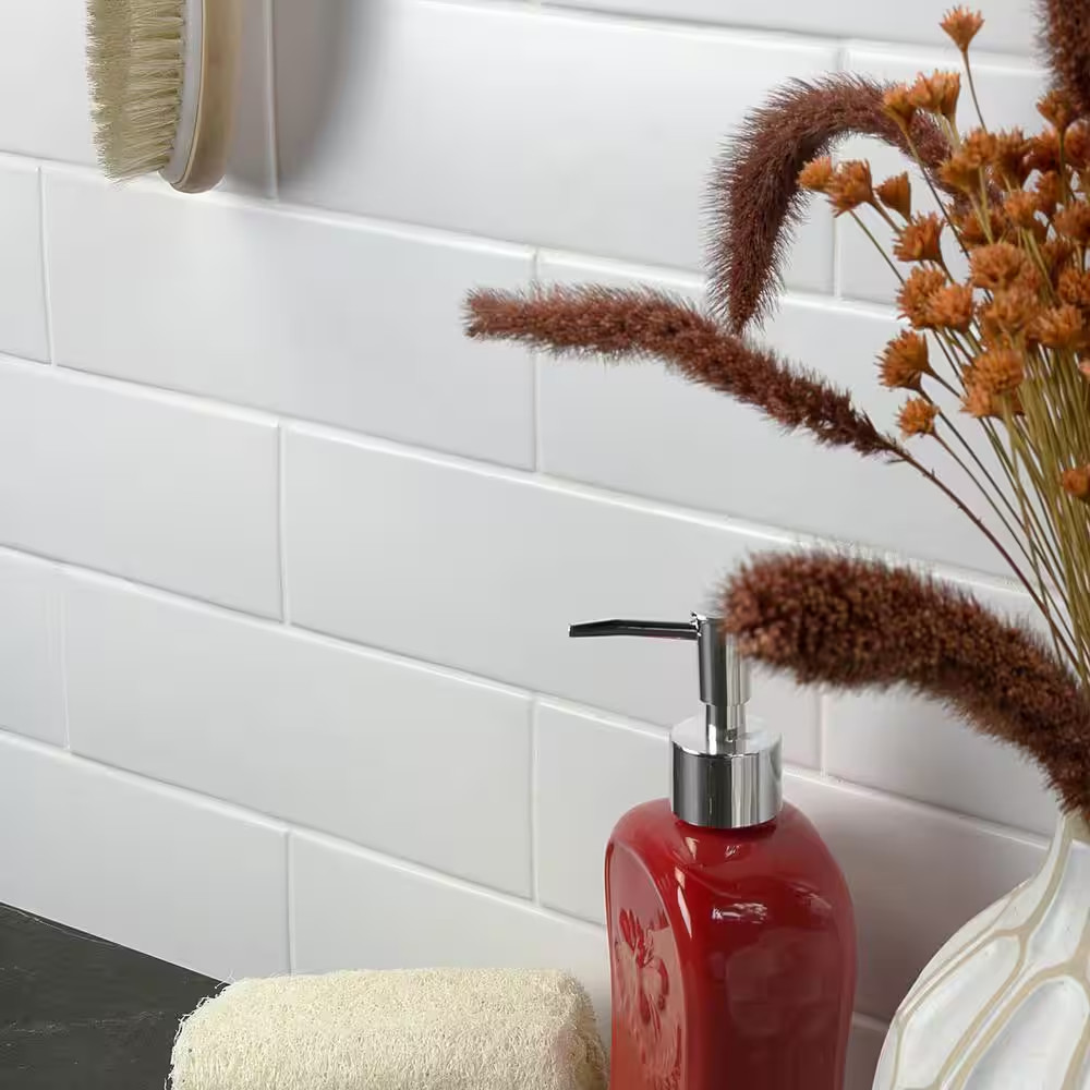 Barnet White 3 In. X 9 In. X 10Mm Matte Ceramic Subway Wall Tile (30 Pieces / 5.