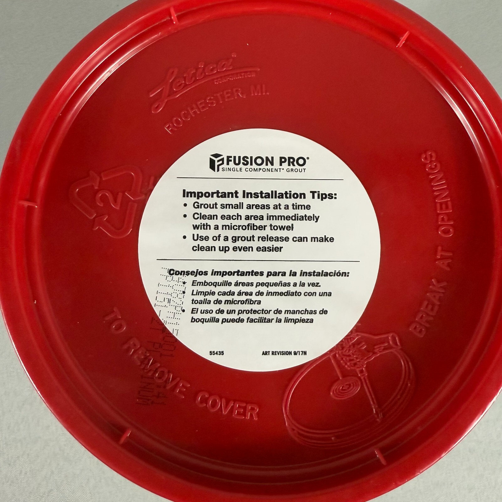 Fusion Pro #115 Platinum Single Component Grout 1 Gallon Stain Proof New Sealed