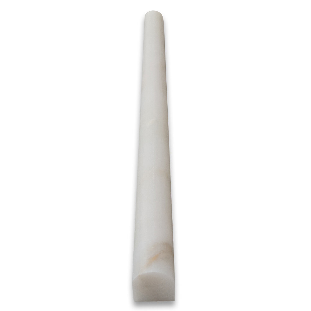 G18H Calacatta Gold Calcutta Marble 3/4×12 Pencil Liner Trim Molding Honed