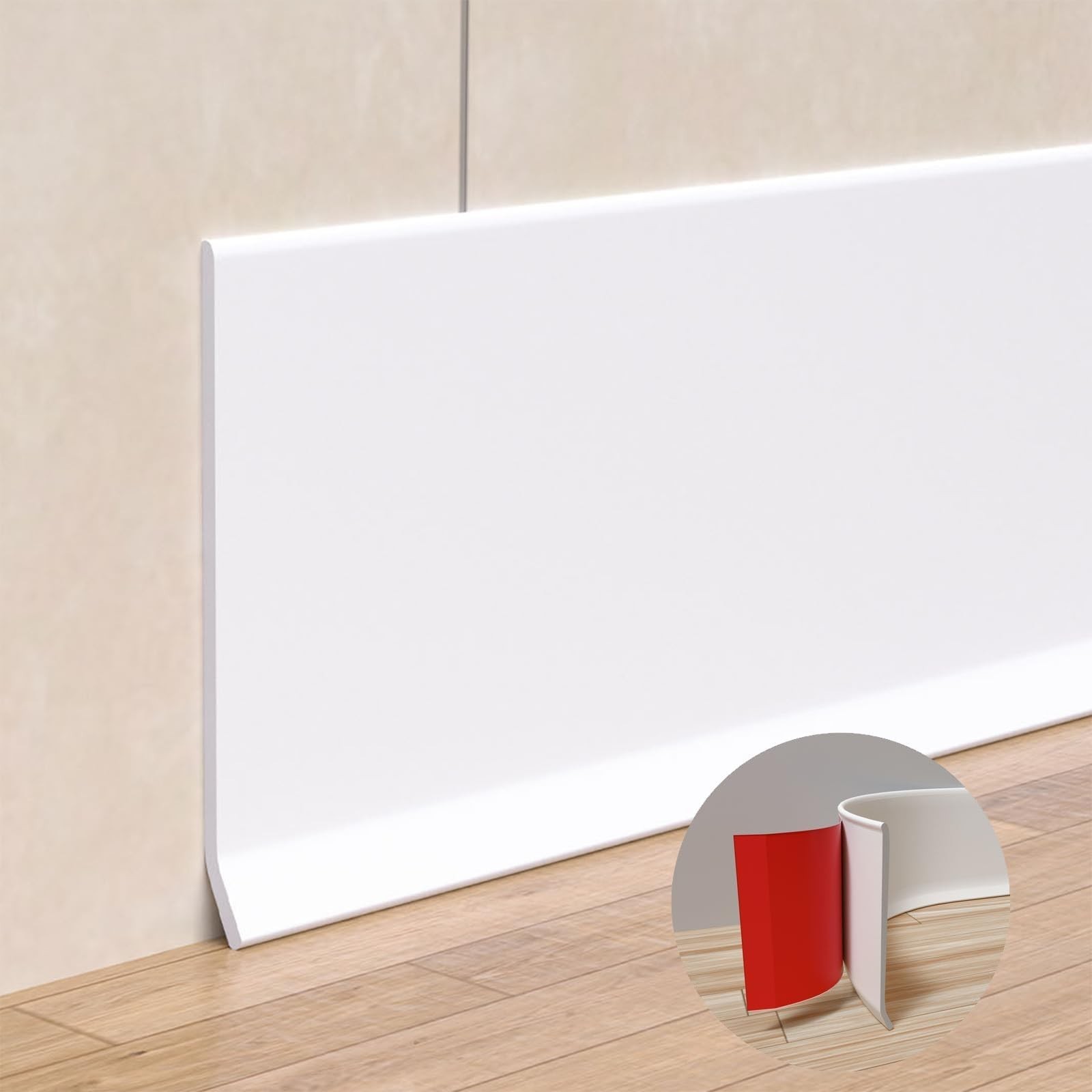 Peel and Stick Molding Baseboard Trim, 6 Inch Flexible Baseboard Molding Trim…