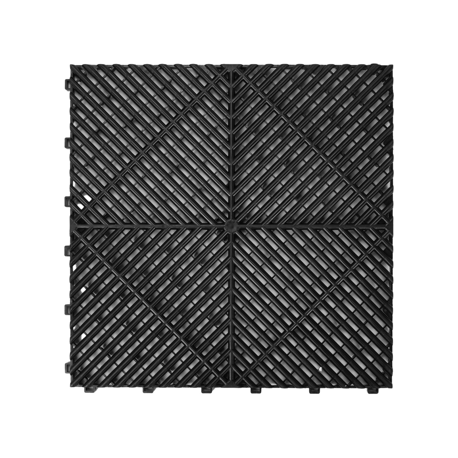 15.75 x 15.75” Interlocking Garage Floor Tiles Vented Water Drainage 50Pcs