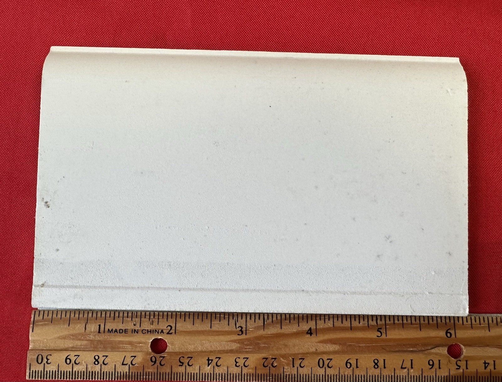 1 pc. Light Blue: 3-3/4″ X 6-1/8″ Ceramic Cove Base Tile, florida Co. Flat Top