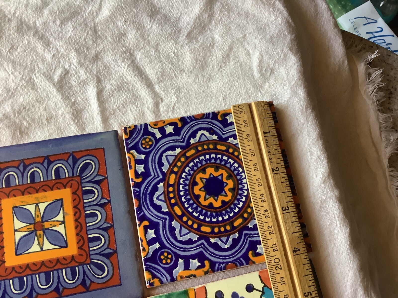 Mexican Tile 4×4″ Various colorful Tiles or Outdoor Coasters Set/4
