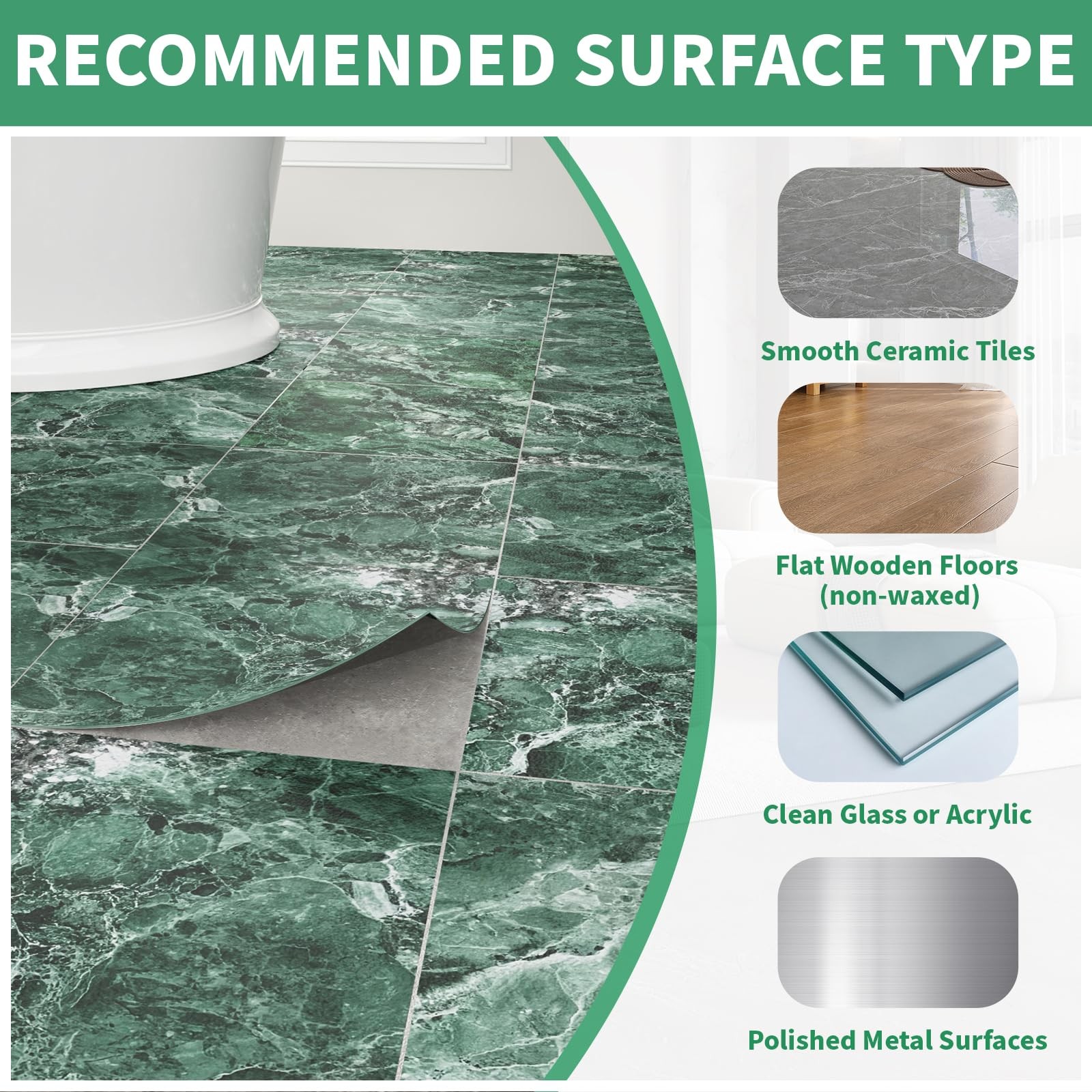 20 Pack Cover 20 Sq.Ft Peel and Stick Floor Tiles, 12” x 12” Self Adhesive Vi…