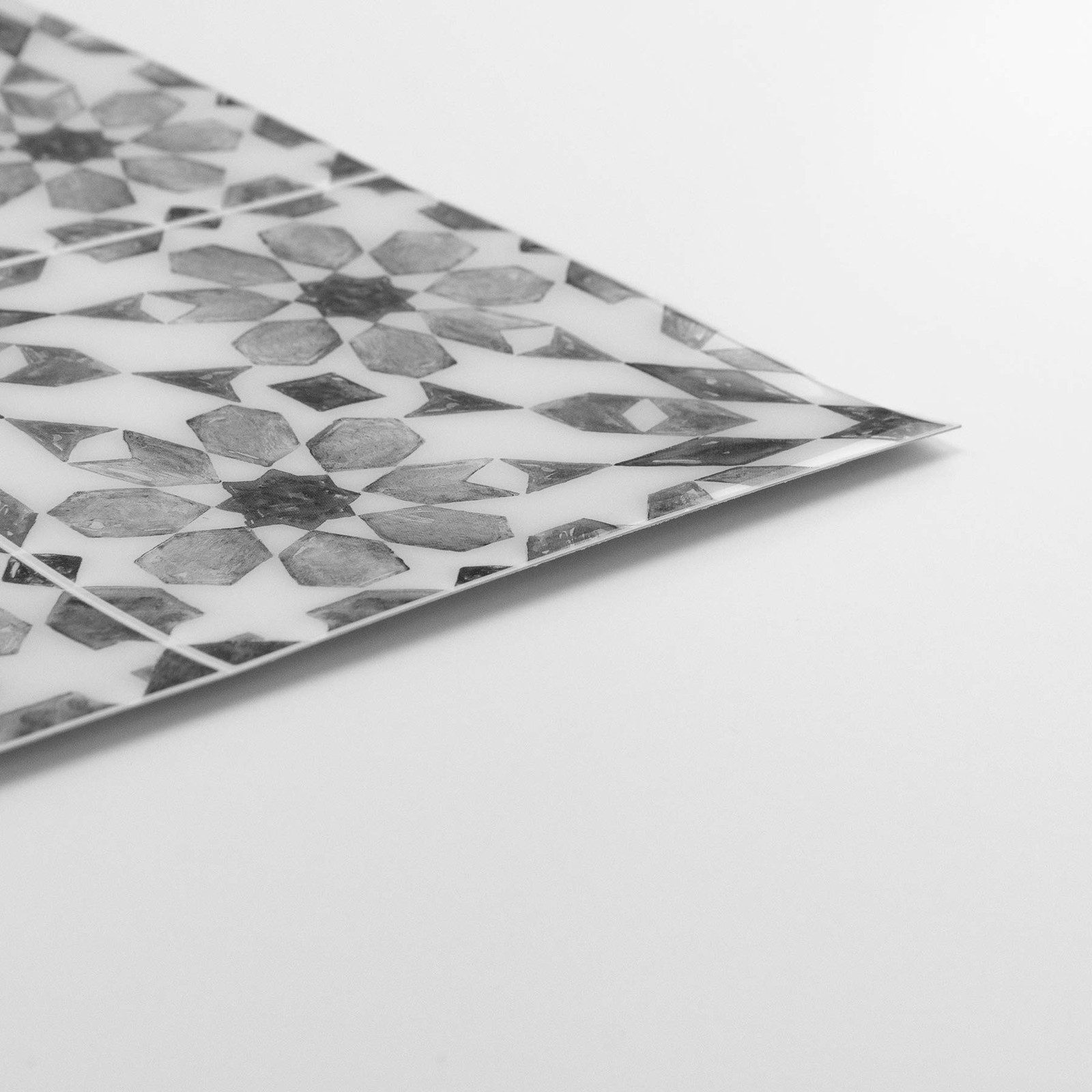 In Home NH2961 Catalan Peel & Stick Backsplash Tiles, Grey, 10 x 10 Inches