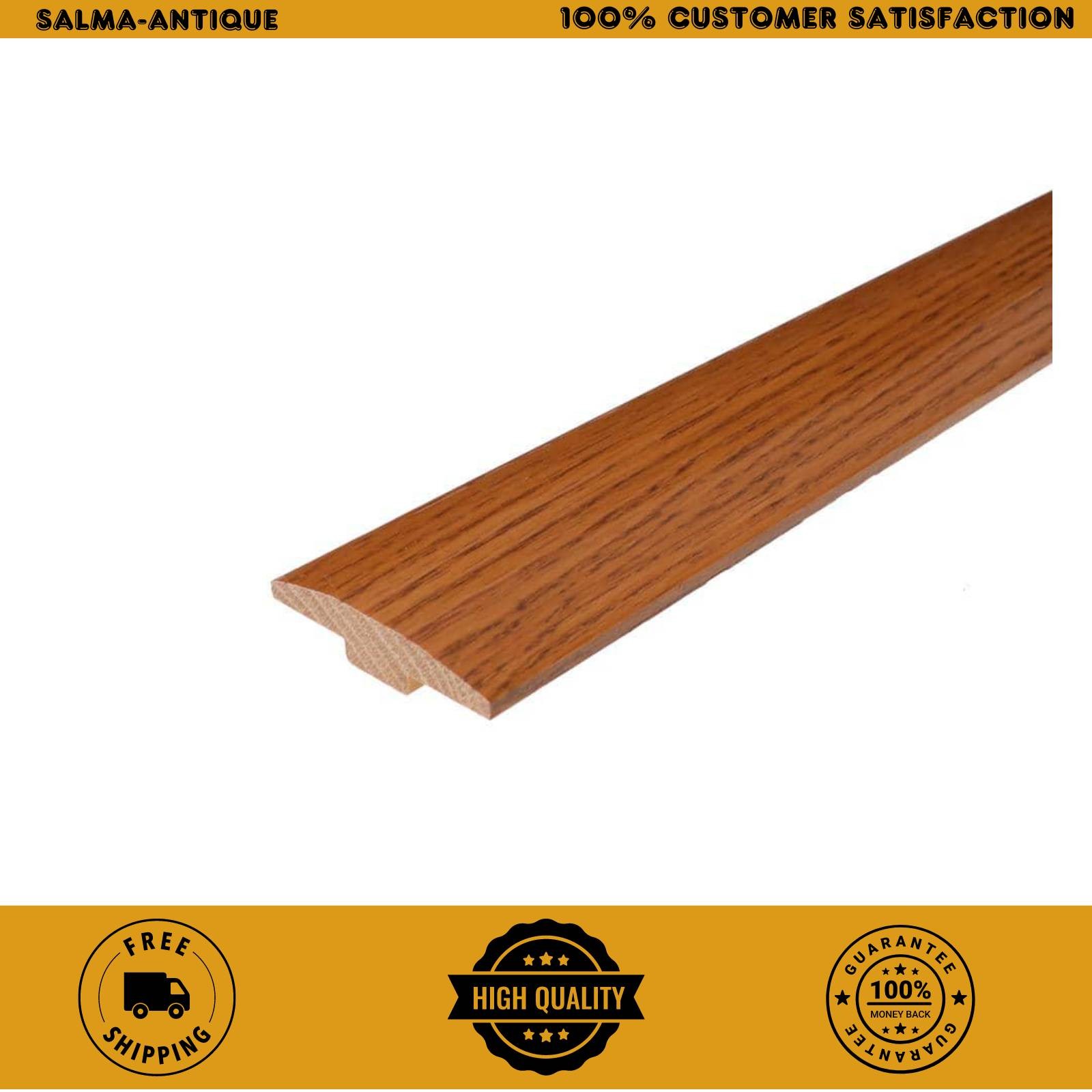 ROPPE Adelle 78″ T-Molding – High Gloss Wood, 2″ Wide, 0.28″ Thick
