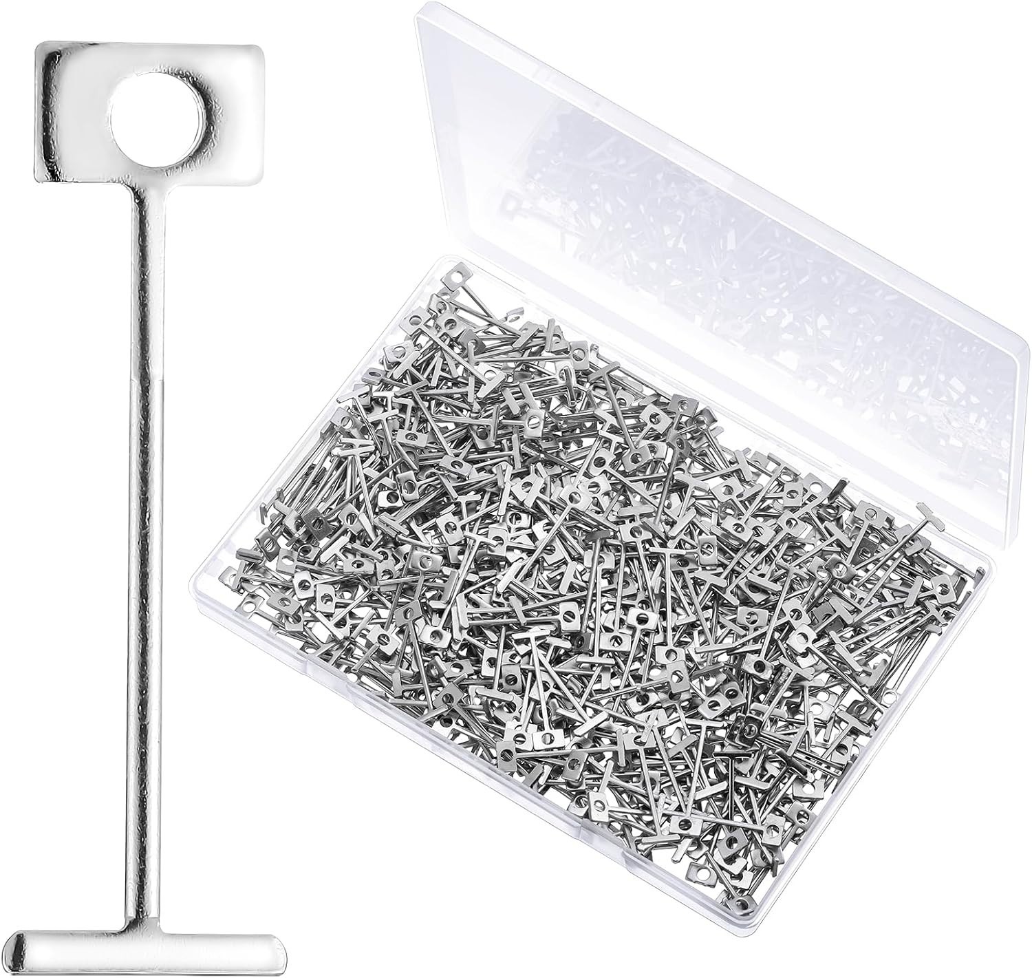 500 Pcs 1/16″ Replacement Steel Needles Tile Leveling System 1.5mm Leveler Re…